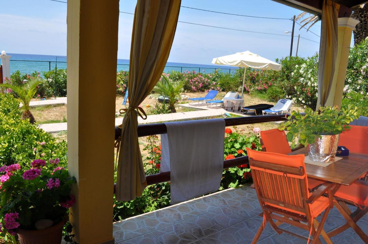 Beachfront Vacation Home Eftichia Agios Gordios  Buitenkant foto